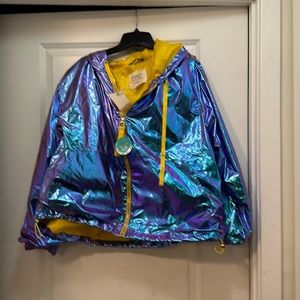 80s/90s inspired Plus size wind breaker/rain jacket